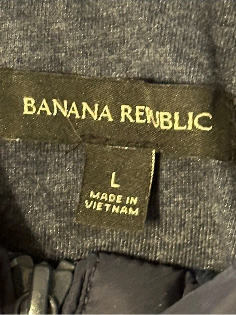 Men’s Banana Republic Quilted Full-Zip Vest Size Large Navy Blue NWOT